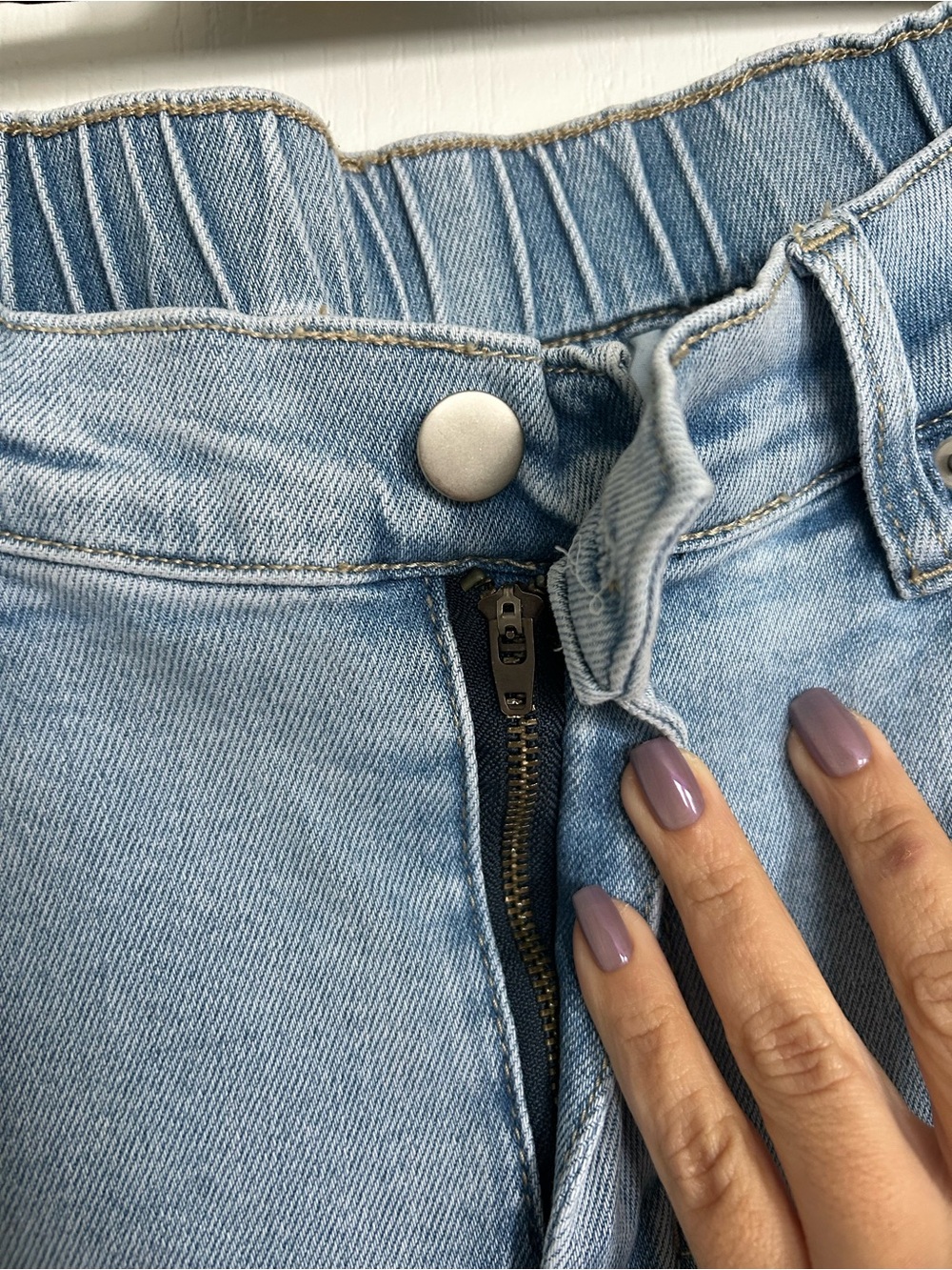 Oli & Hali Light Blue Denim Jeans with Elastic Waist - Picture 9 of 15